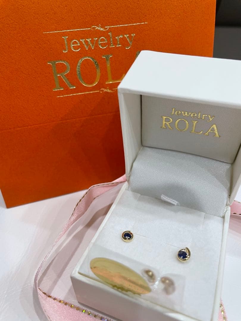 Jewelry ROLA K18イエローゴールド サファイアティアドロップピアス