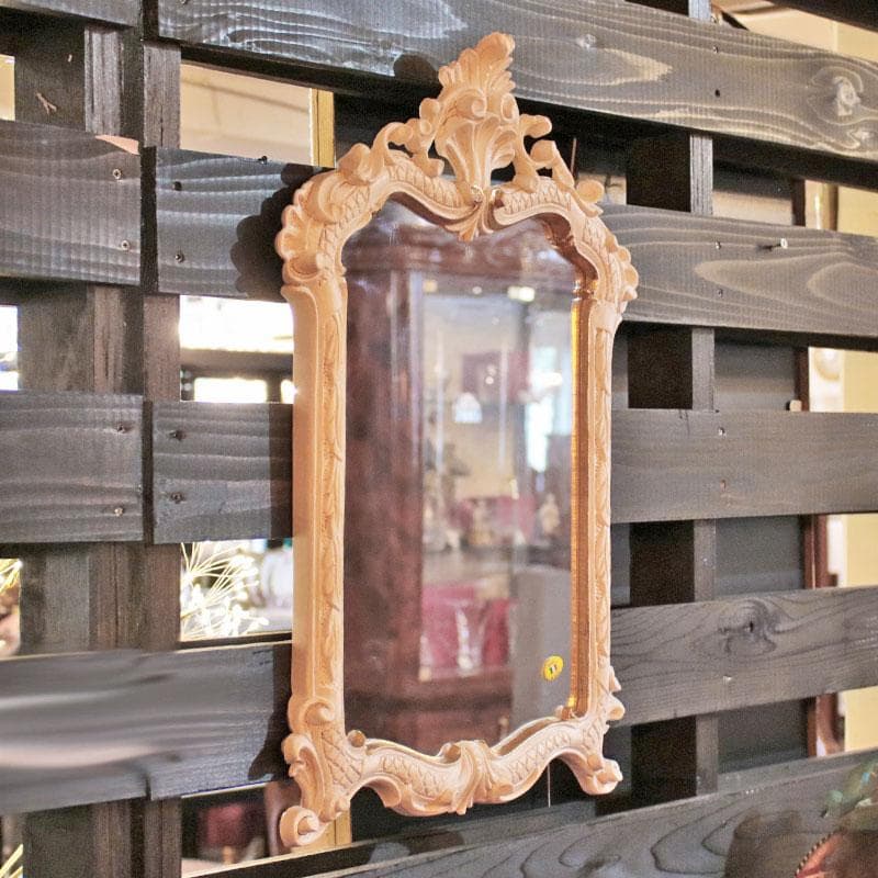 ウォールミラー イタリア製 ホワイト 白 インテリア 壁掛け 124-612