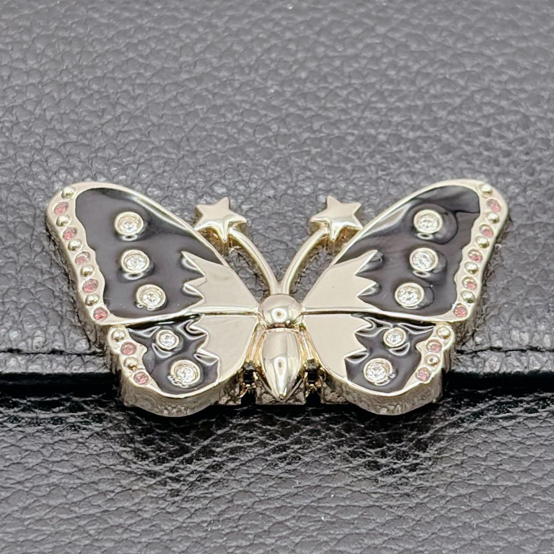 ANNA SUI アナスイ 財布 三つ折り ラムール レザー 蝶 バタフライ