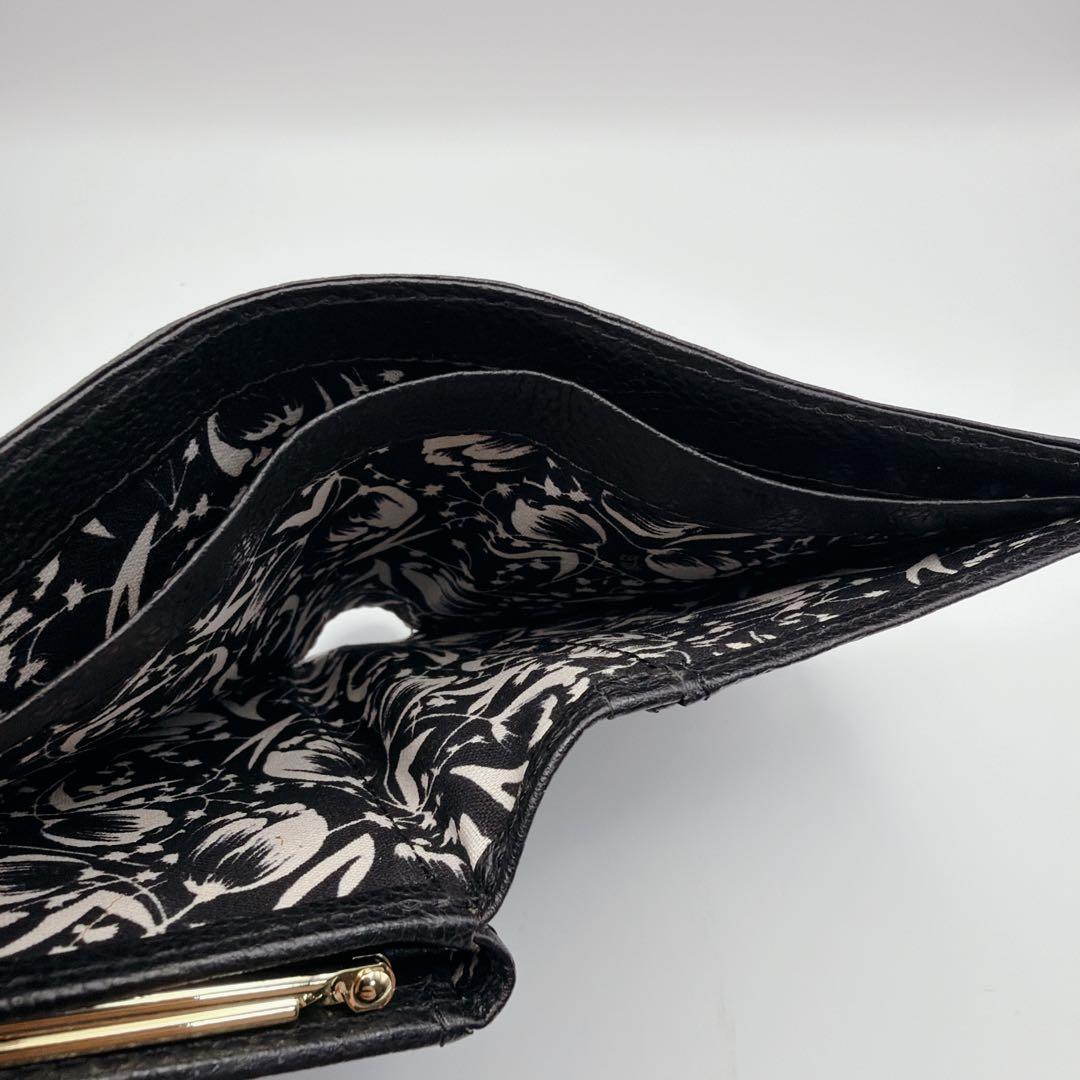 ANNA SUI アナスイ 財布 三つ折り ラムール レザー 蝶 バタフライ