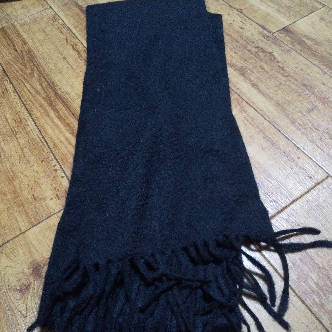 Paul Smith ブラック カシミヤ マフラー F