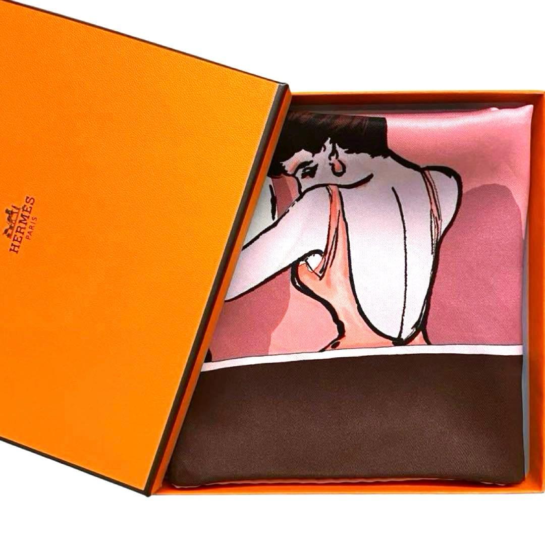 極美品 お洒落 エルメス シルクスカーフカレ70 スウィンギングサンジェルマン