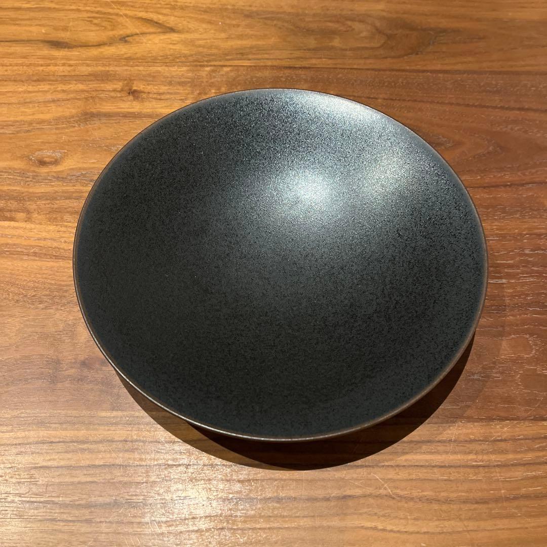 イタリアMORIYAMA ブラック(茶結晶)深皿24cm12枚セット