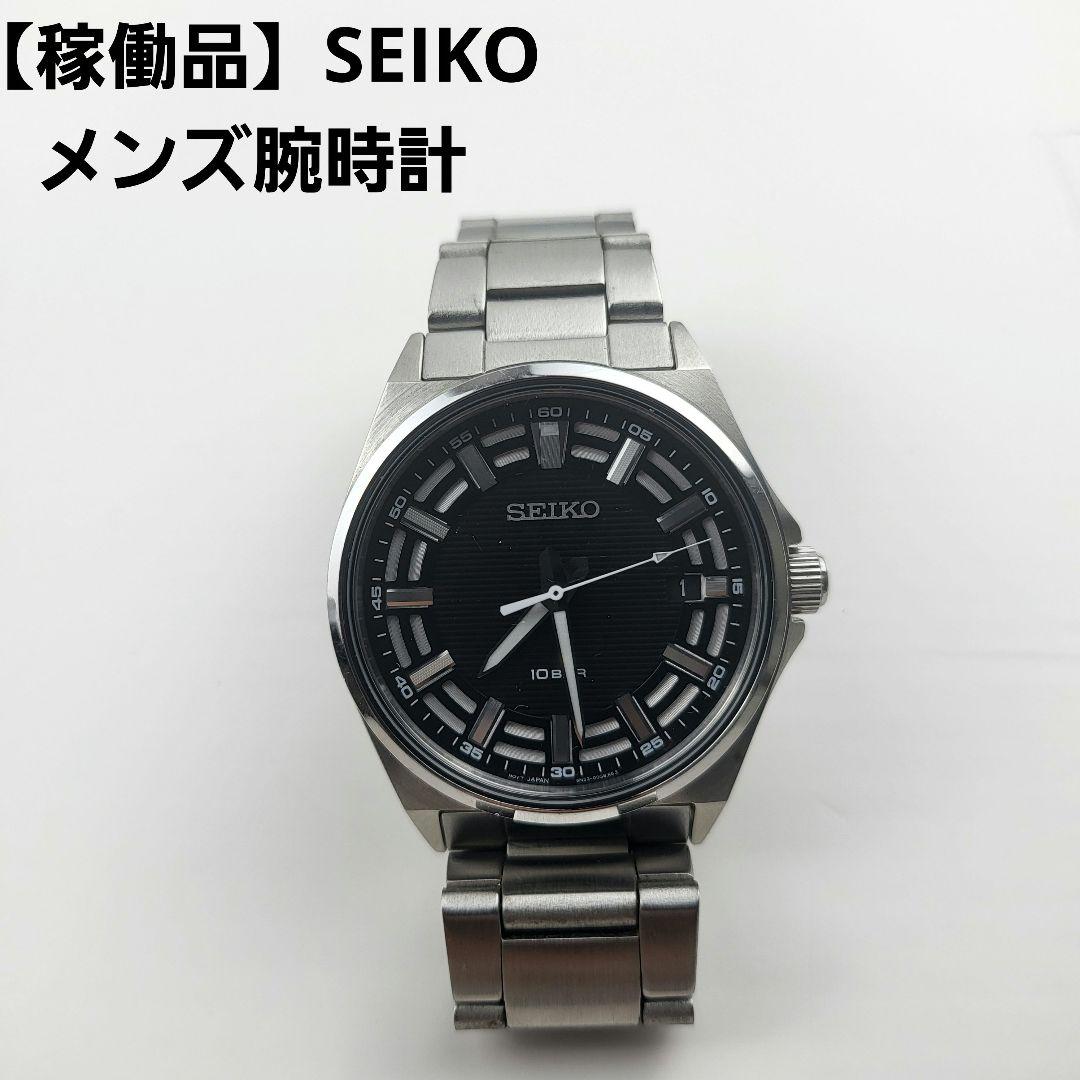 SEIKOクオーツ セイコー デイト 6n52-00g0 メンズ腕時計