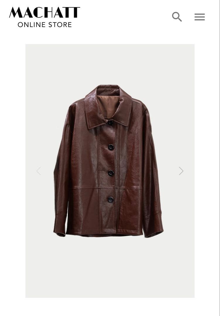machatt【未使用】エコレザージャケット