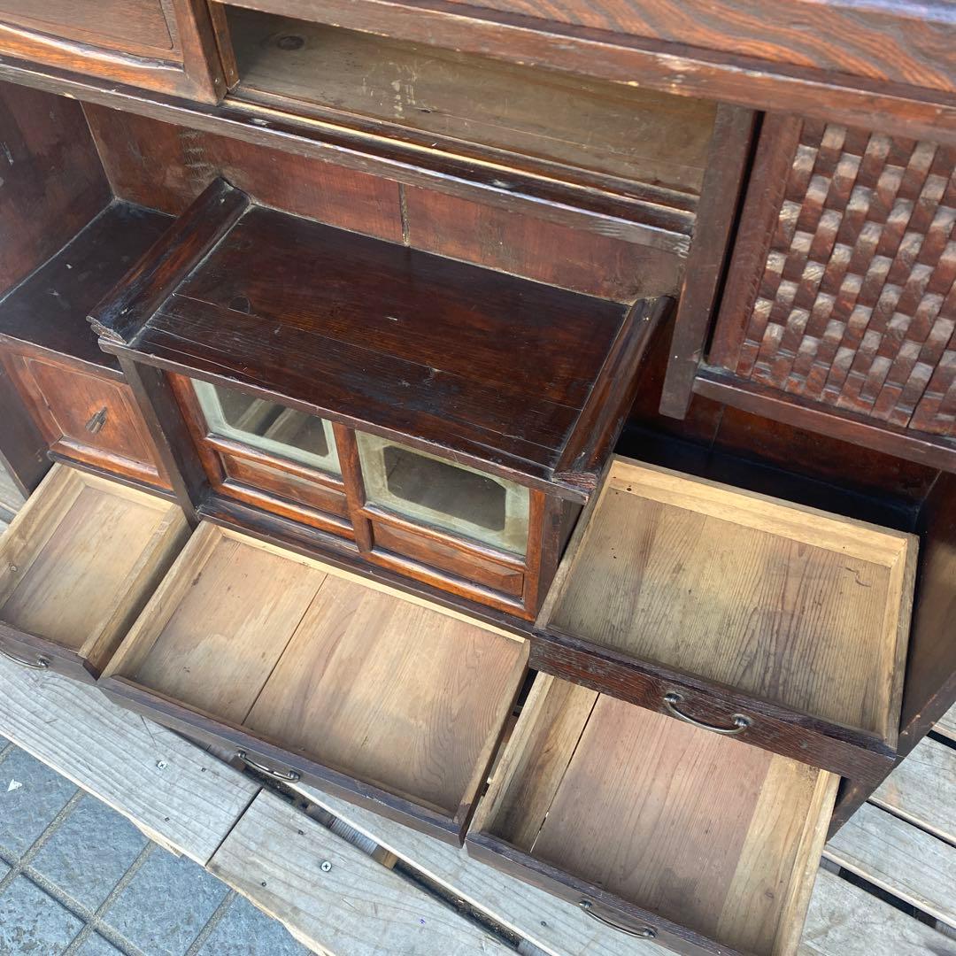 時代物 茶箪笥 水屋箪笥 骨董品 古家具 古民家 アンティーク家具 店舗什器