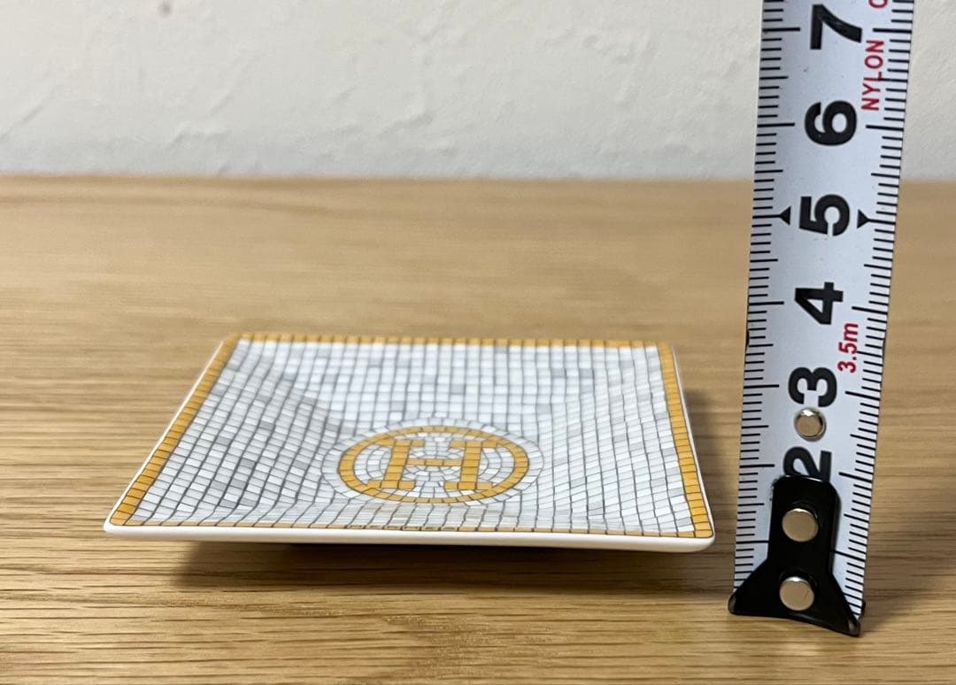 ゴールド カレ No1 トレイ プレート 皿 HERMES エルメス モザイク