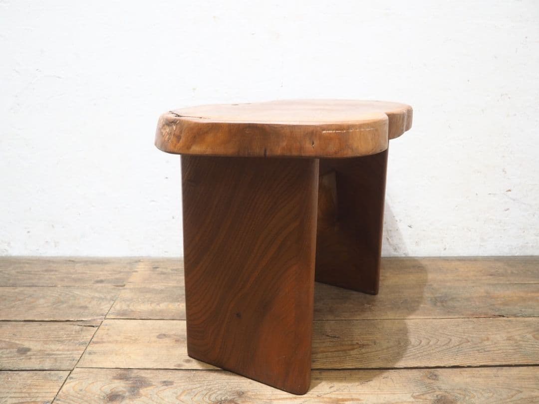 1203 けやきのセンターテーブル　欅　展示台　陳列台　椅子　ベンチ　レトロ