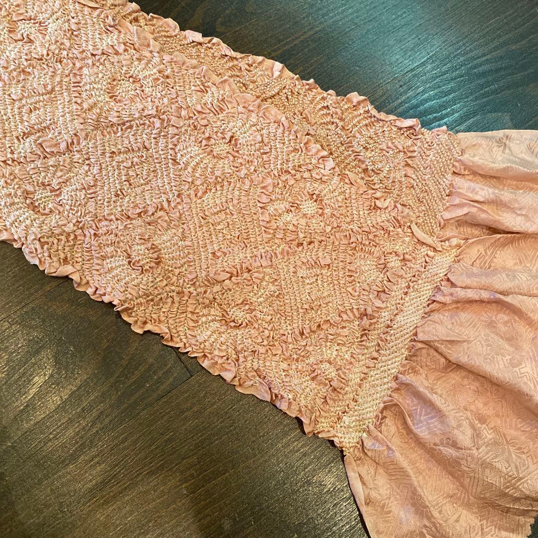 アンティーク 七五三 子供 着物 帯 小物一式 フルセット 大正ロマン 梅 正絹