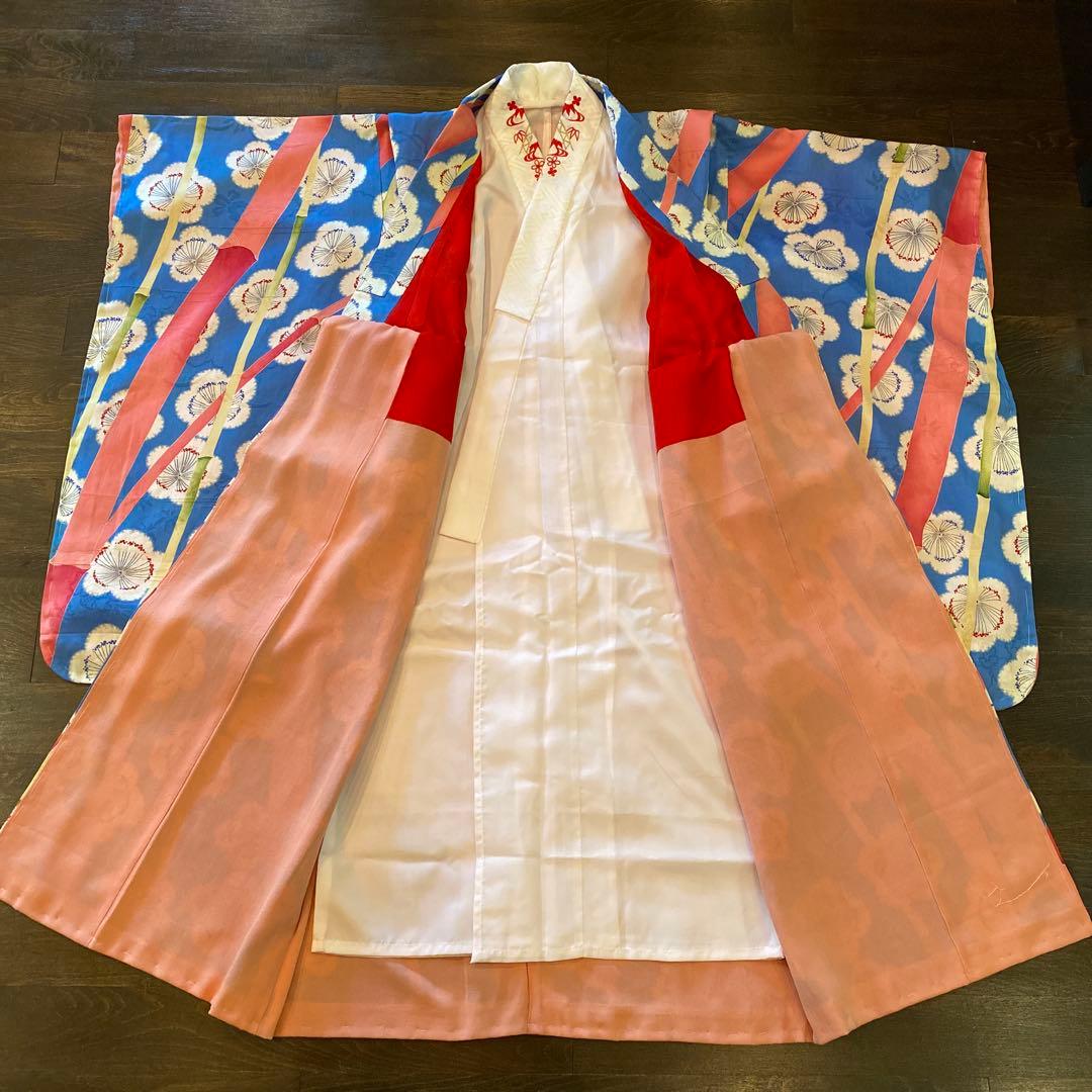 アンティーク 七五三 子供 着物 帯 小物一式 フルセット 大正ロマン 梅 正絹