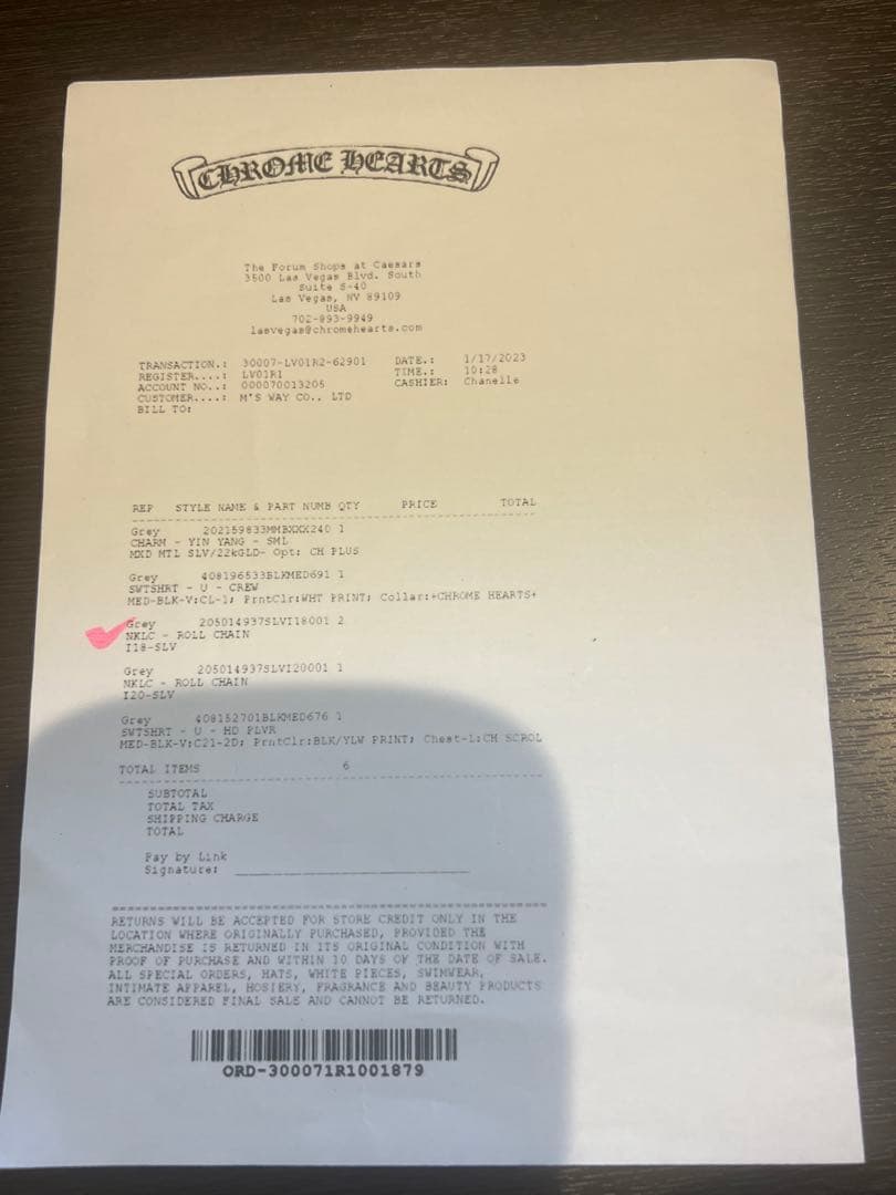 CHクロスベビーファットパヴェダイヤモンド　18インチロールチェーンセット