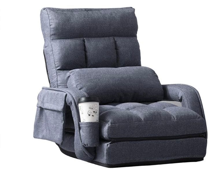 【新品未使用】座椅子 ひじ掛け付き クッション付き コンパクト