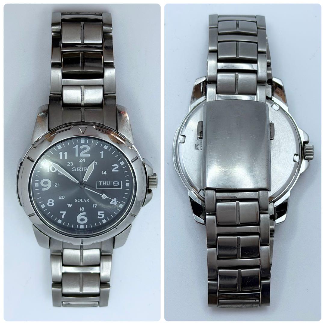 【稼働】 セイコー 腕時計 ソーラー デイデイト V158-0AD0