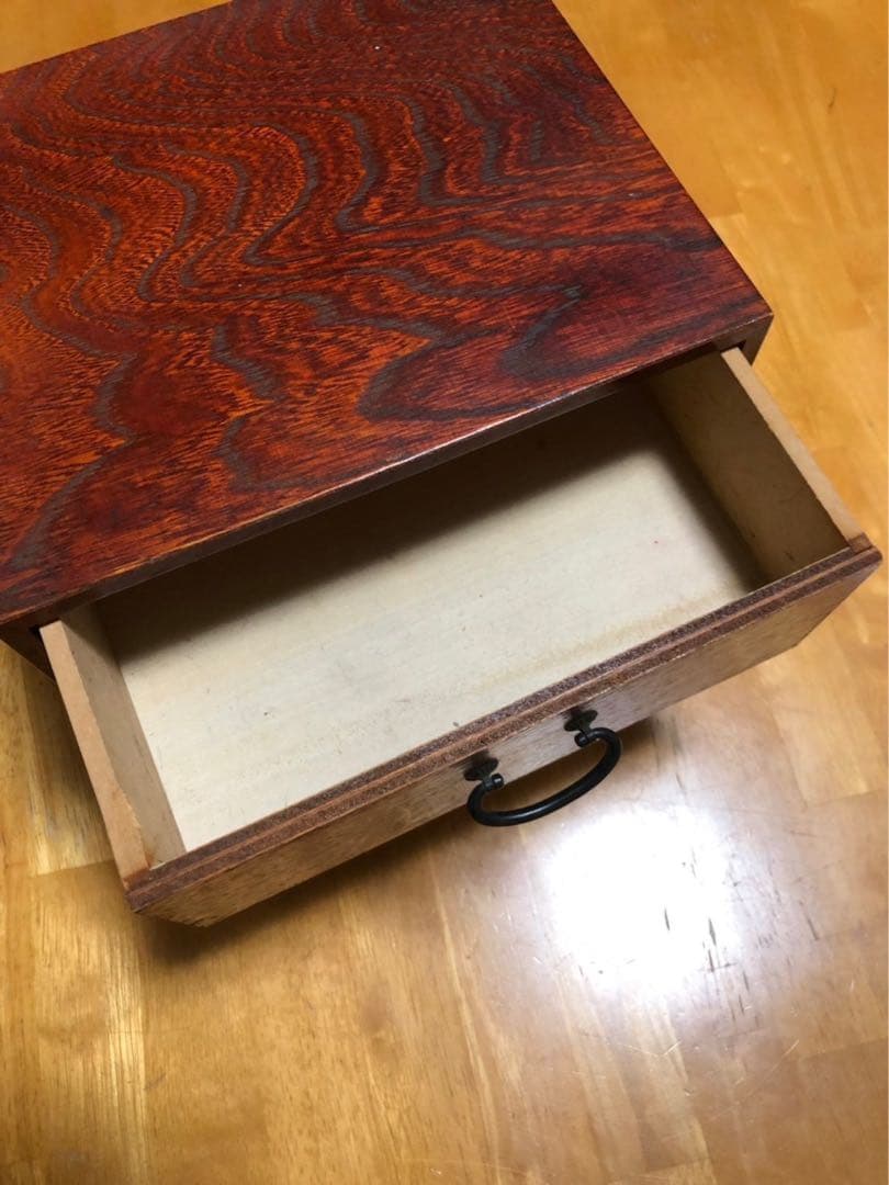 和小物入れ 2段引き出し 小物　レトロ　整理タンス 木製　昭和