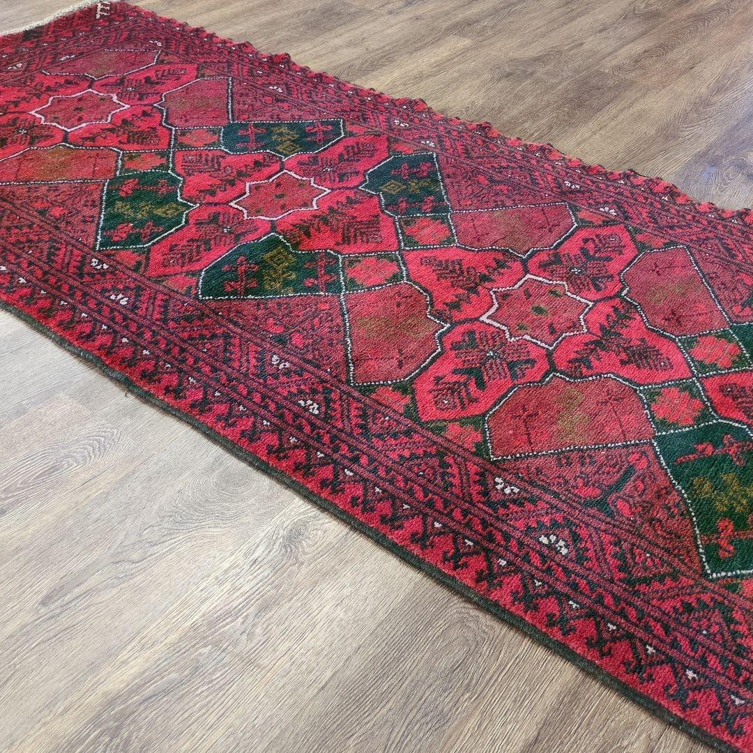 ヴィンテージラグ　トルクメン　トライバルラグ アフガニスタンラグ　手織り絨毯