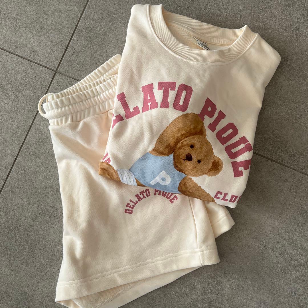 GELATO PIQUE ベアプリント ルームウェアセットアップ