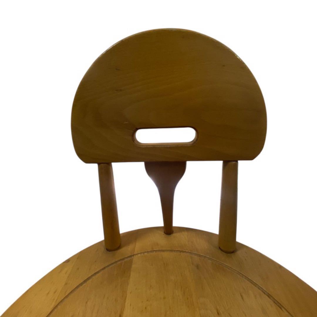 コイズミ　KOIZUMI　木製椅子　丸形　天然木　ダイニングチェア