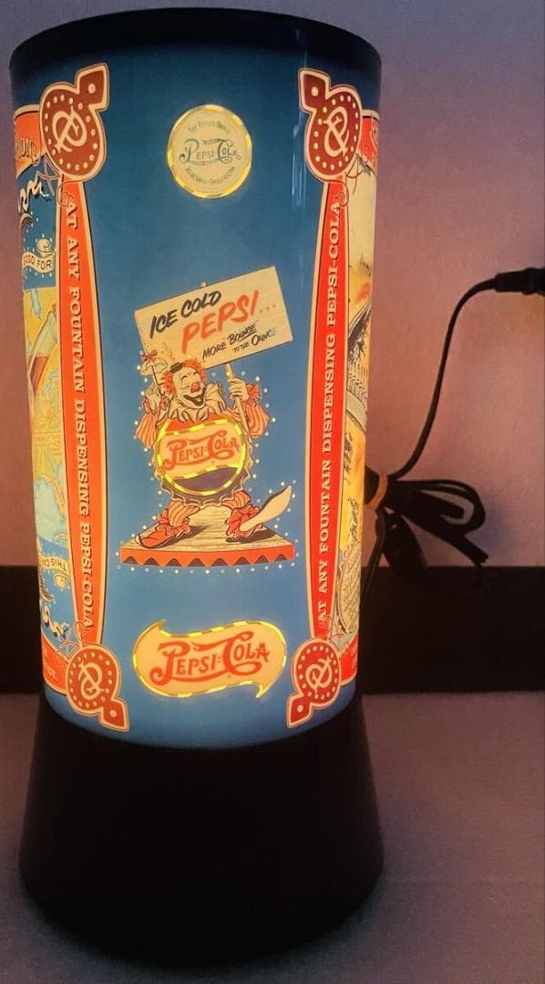 PEPSI アンティーク ペプシ コーラ ロータリングアートランプ 動作確認済み