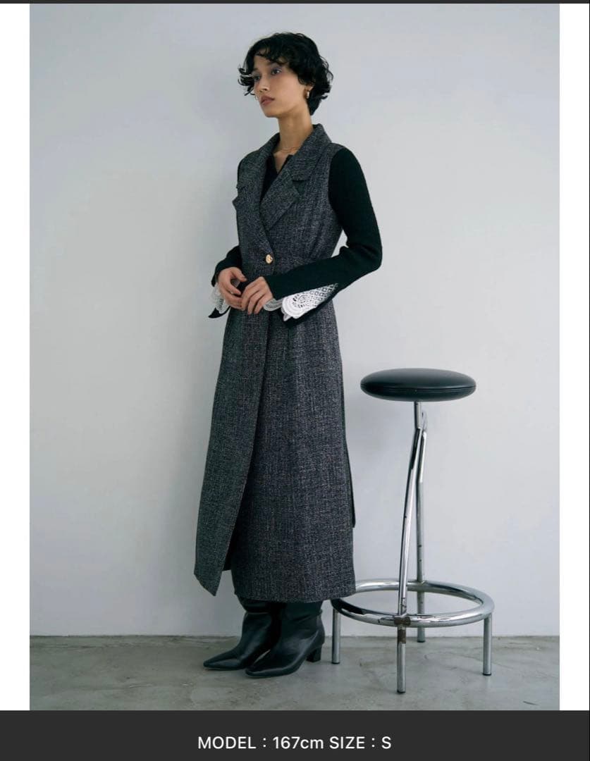 ツイードメタルボタンテーラードジャンパースカート LAGUNAMOON