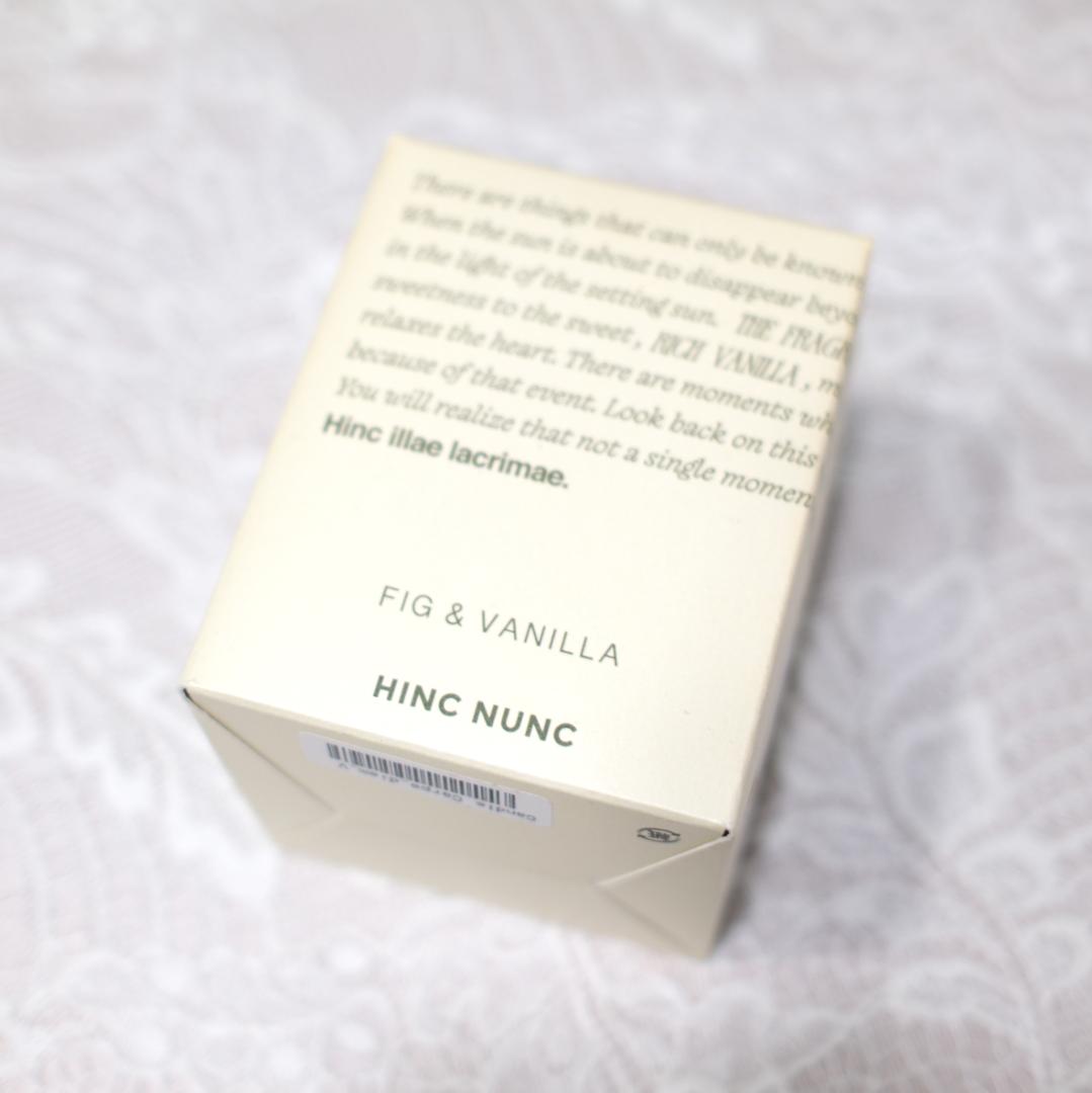 【未使用】HINC NUNK FIG & VANILLAキャンドル