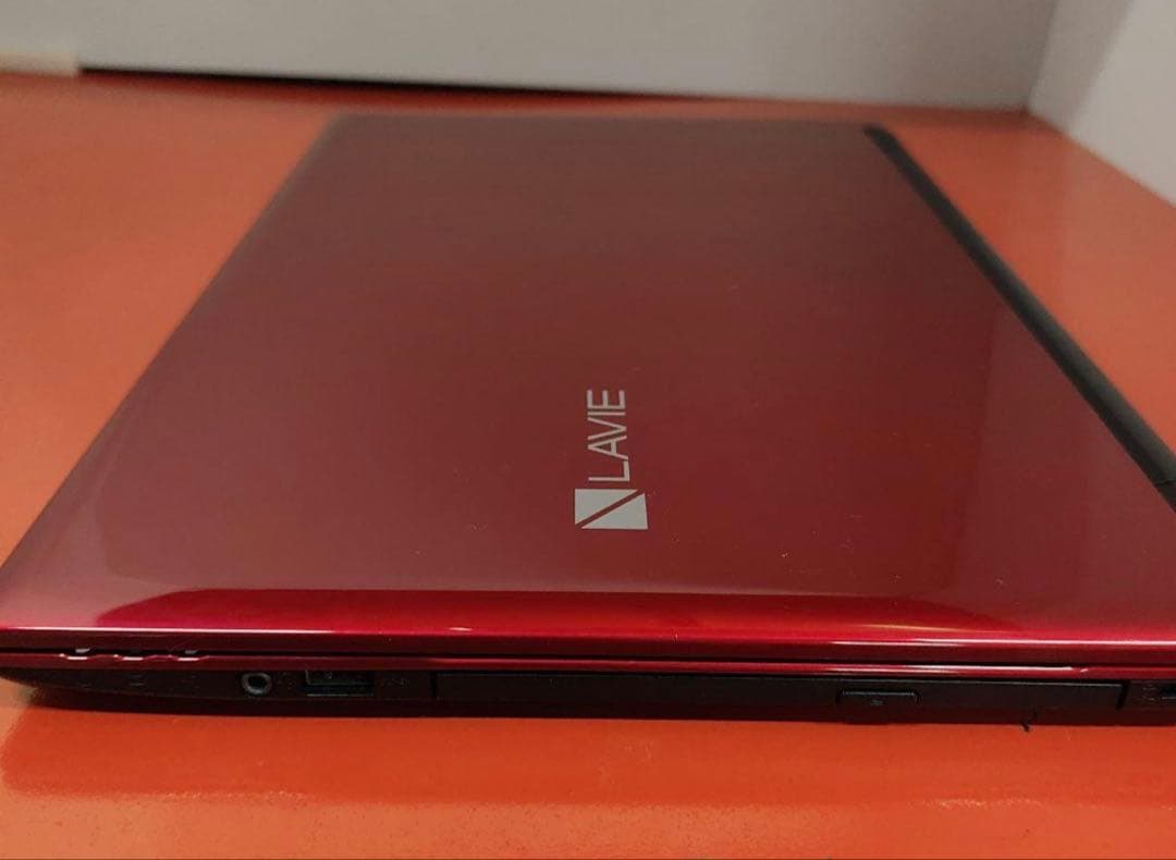 LAVIE ノートPC 赤色 本体 + マウス　一部難有り