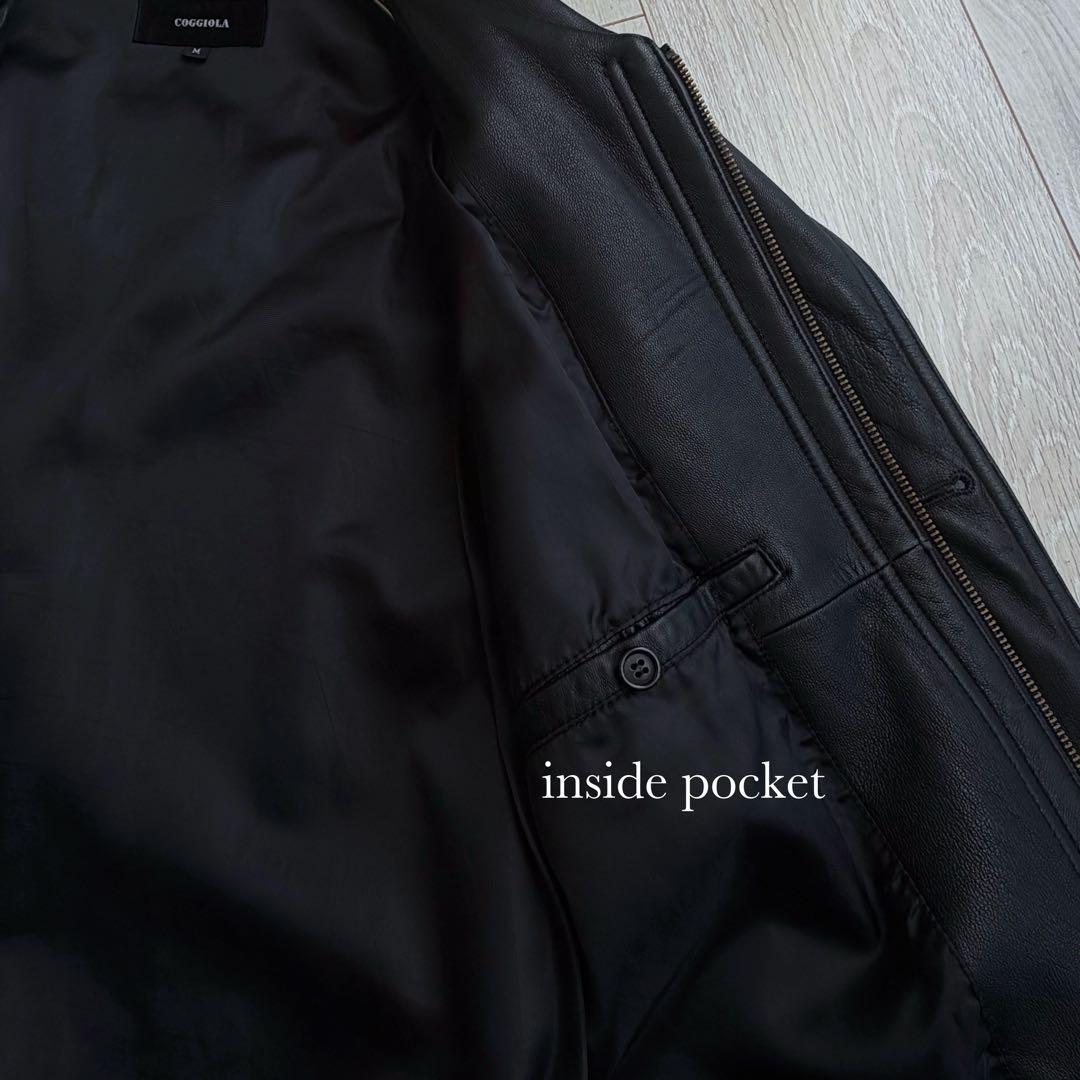 希少 VINTAGE ラムレザー カーコート ブラック M 羊革 レザーブルゾン