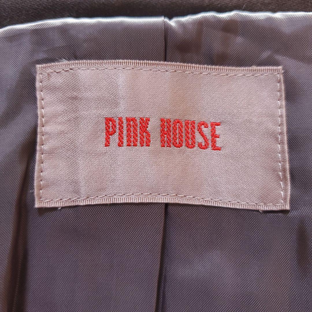 ピンクハウス　ステンカラーコート　ロングコート　ベルト付き　レース　フード