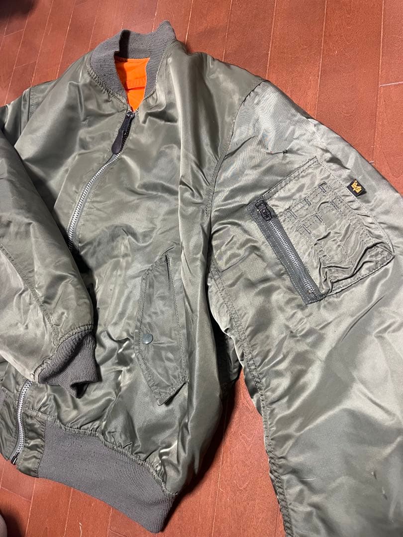 アルファ　MA1 90s USA製　オリーブ