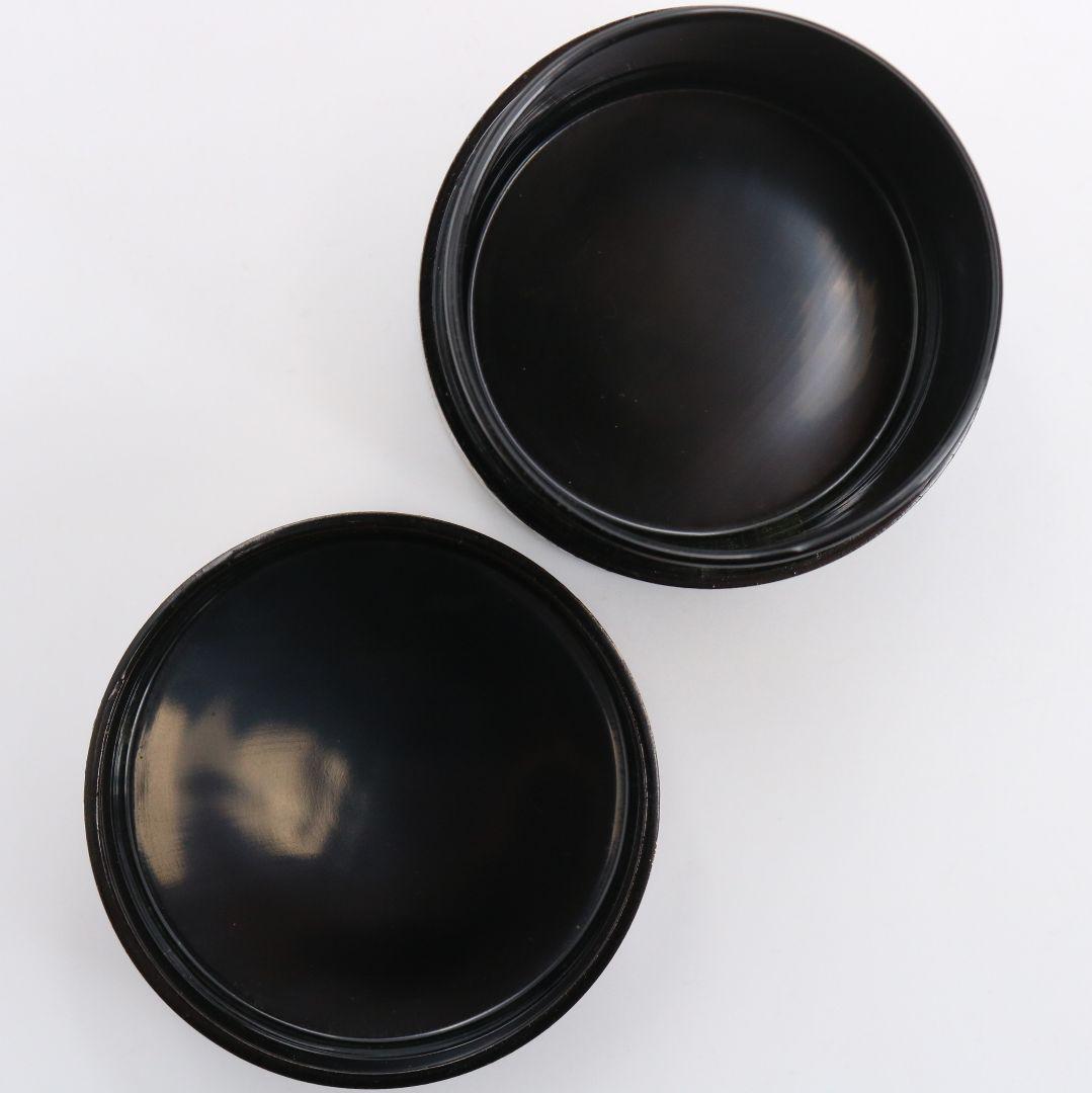 吉田祥雲作 七賢人蒔絵 面根来 薄茶器 茶道具 共箱　M991