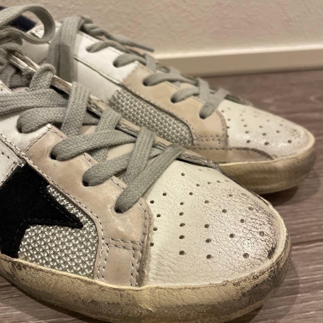 GGDB/STAR ホワイト ブラック スニーカー