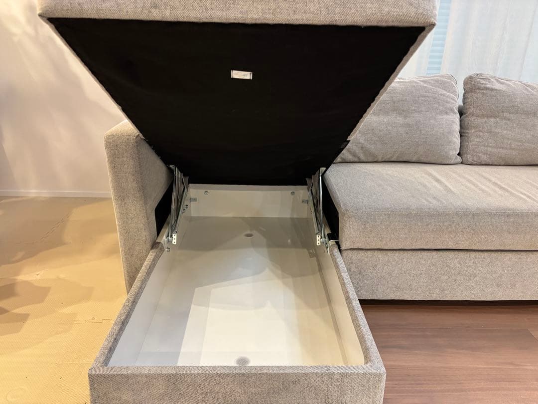 ニトリ　布張りカウチソファベッド(ノアーク2 GY)