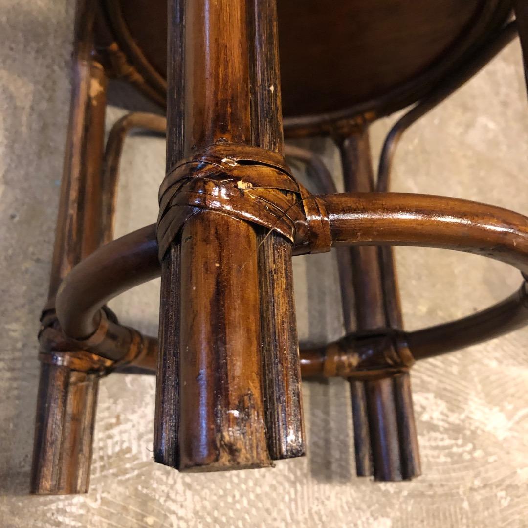 ラタン ハイバックスツール　ミニ椅子　インテリア用　ティスプレイ　花台