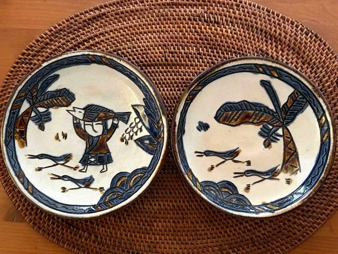 やちむん　アトリエ五香屋　5寸皿セット