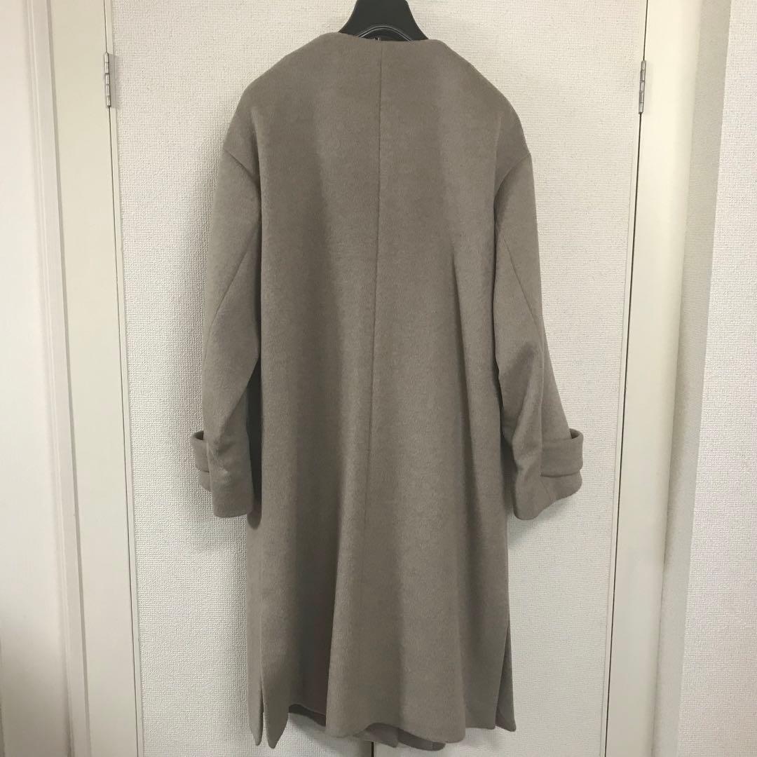 新品タグ付★グリーンレーベルリラクシング　ノーカラー コートアンゴラ✴︎ウール