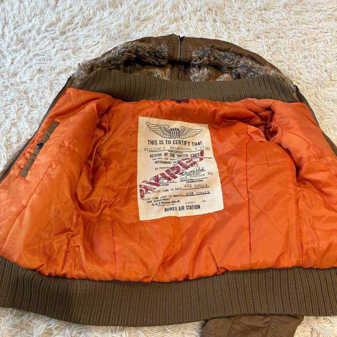 アヴィレックス N-2B ミリタリージャケット ファー M