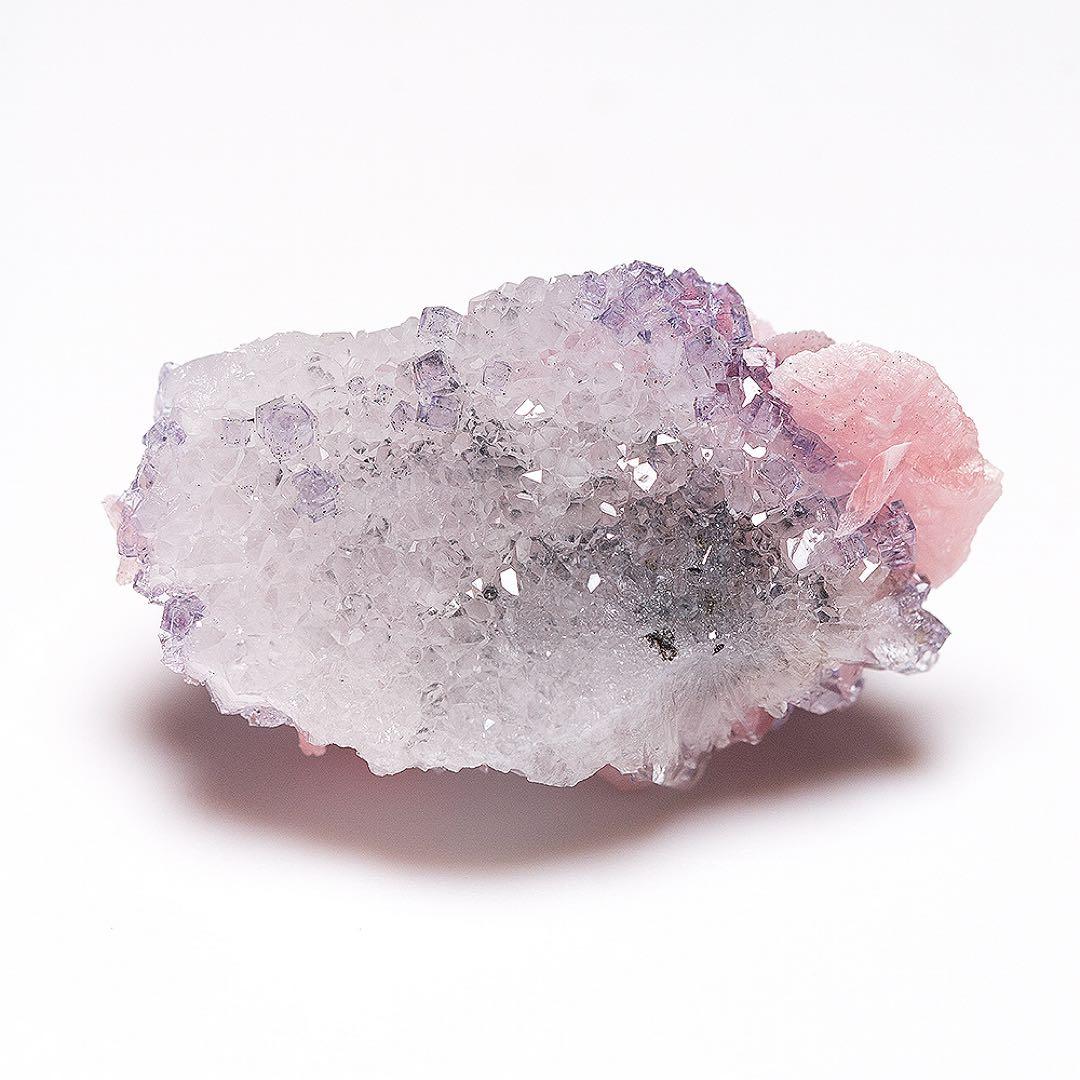 中国 ロードクロサイト フローライト 天然石 原石 鉱物標本 鉱石 蛍石 728