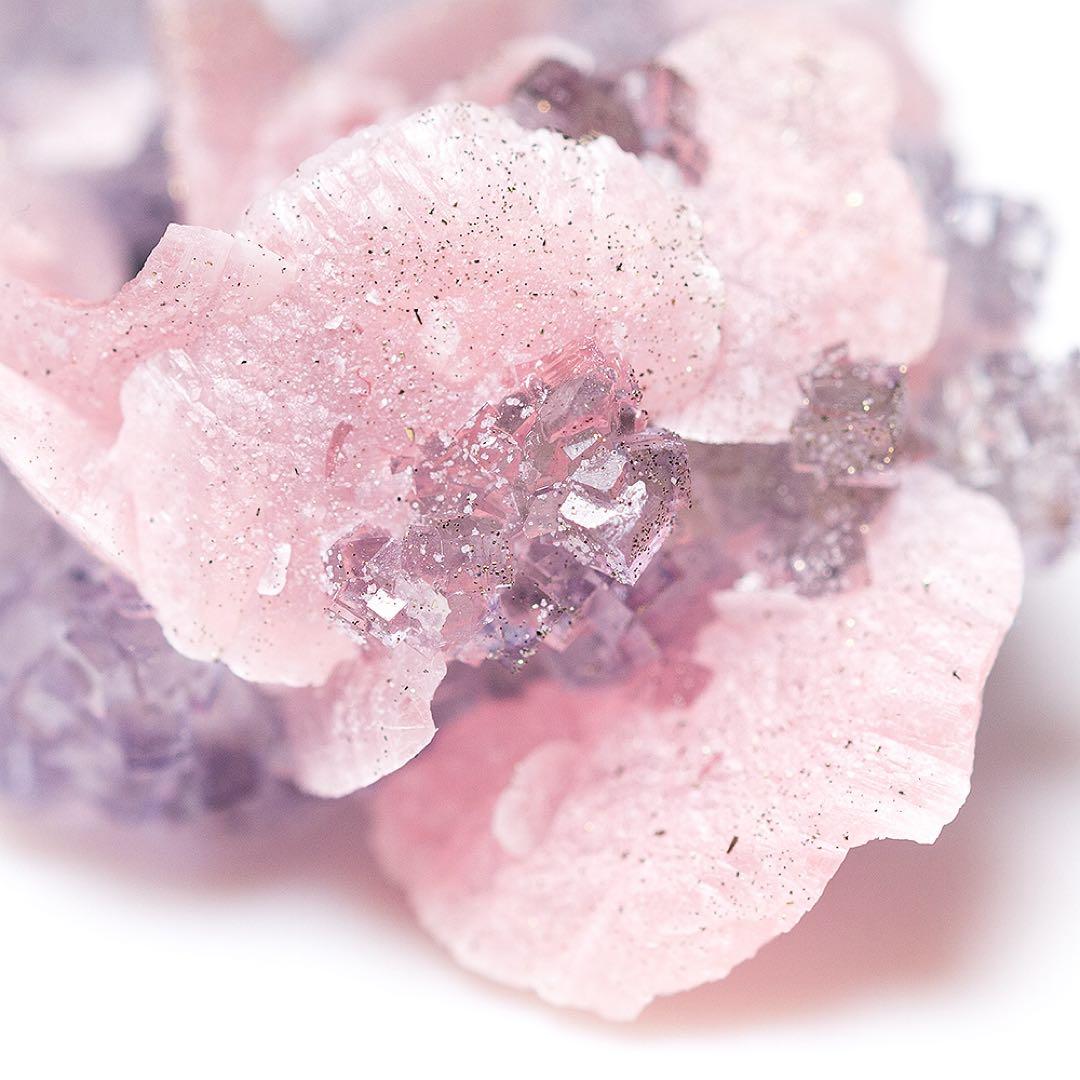 中国 ロードクロサイト フローライト 天然石 原石 鉱物標本 鉱石 蛍石 728