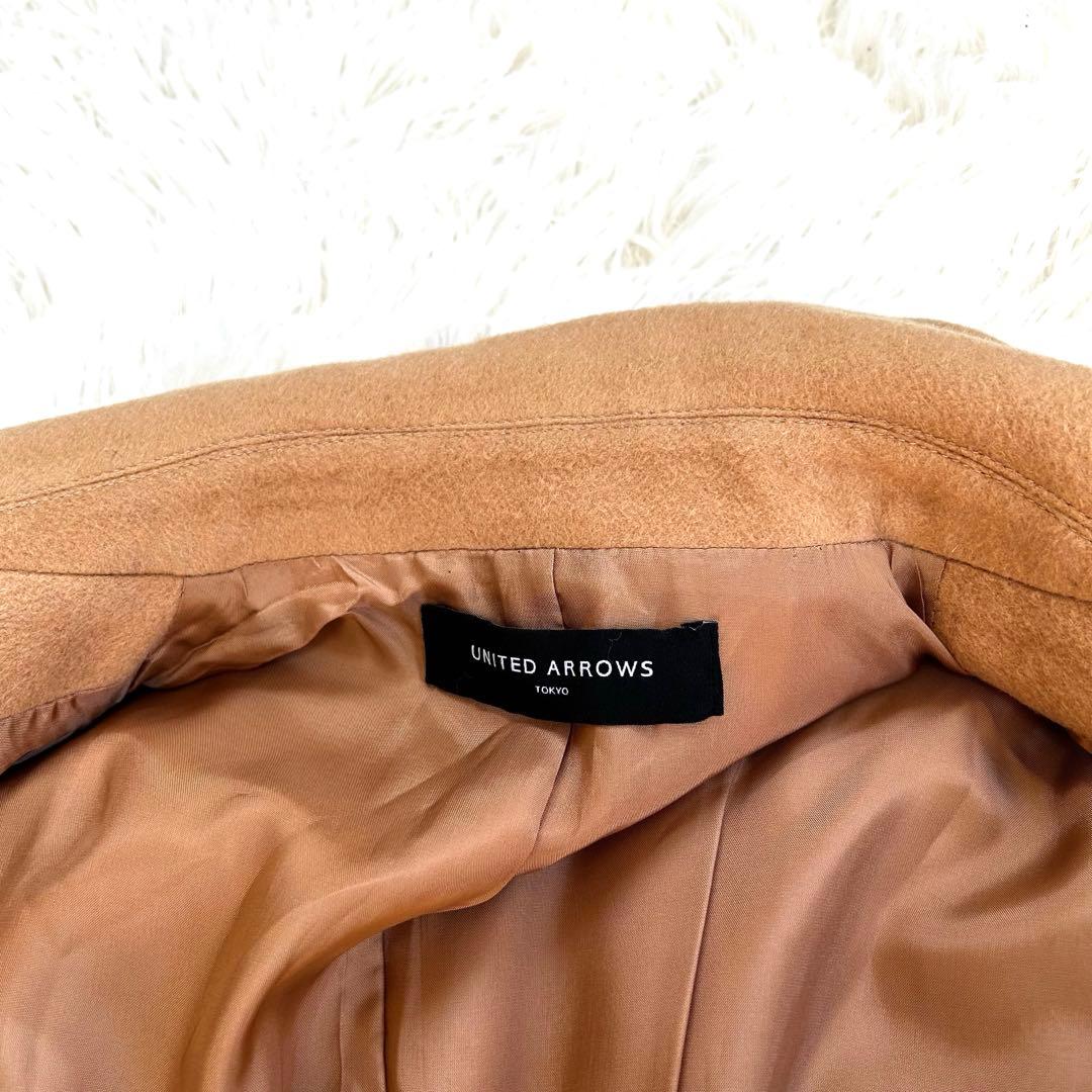 極美品✨ユナイテッドアローズ カシミヤ100% ベルテッドコート キャメル　L