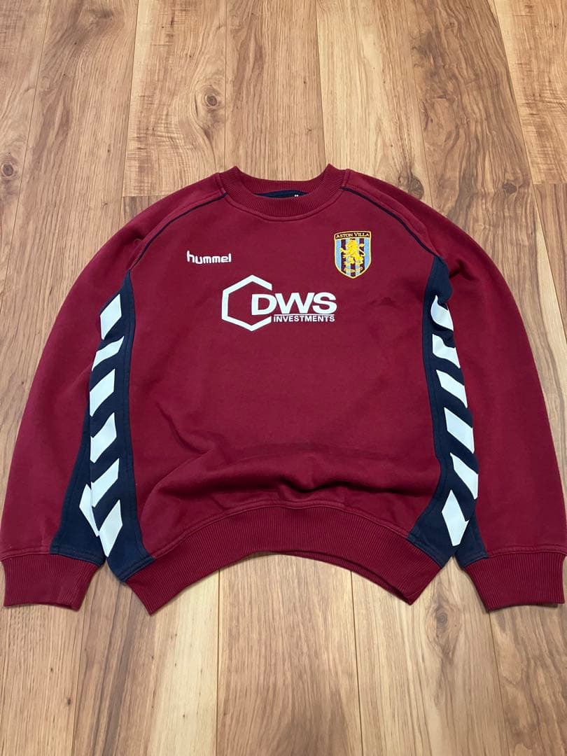 アストンビラ　hummel スウェット 古着 プレミアLB S