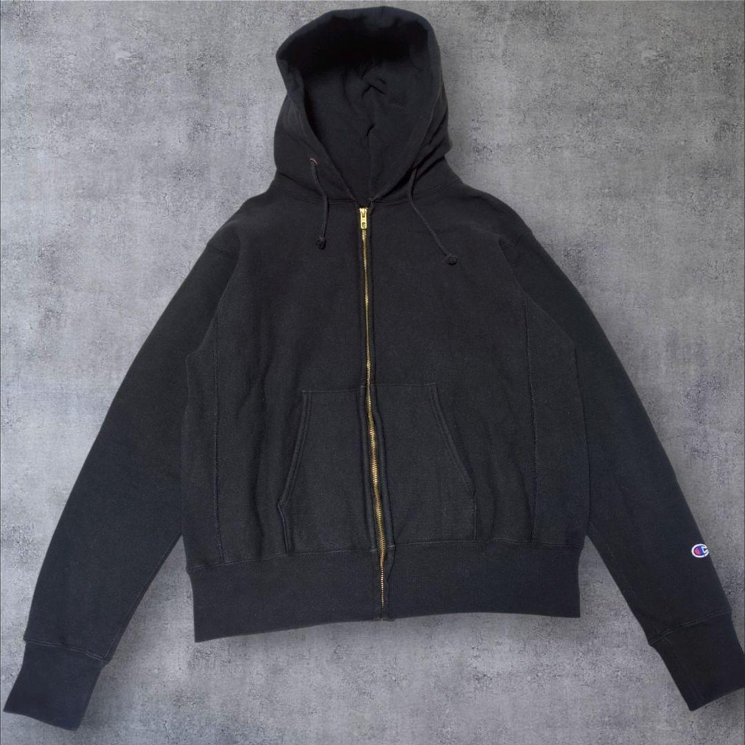 美品✨チャンピオン USA製 赤タグ リバースウィーブ パーカー XL 黒