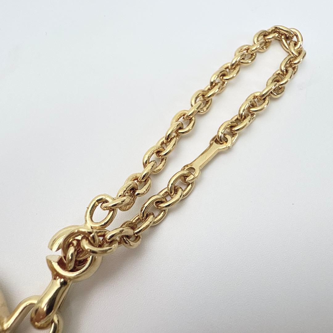 シャネル ハートモチーフ バッグチャーム キーホルダー CCロゴ ゴールド 美品