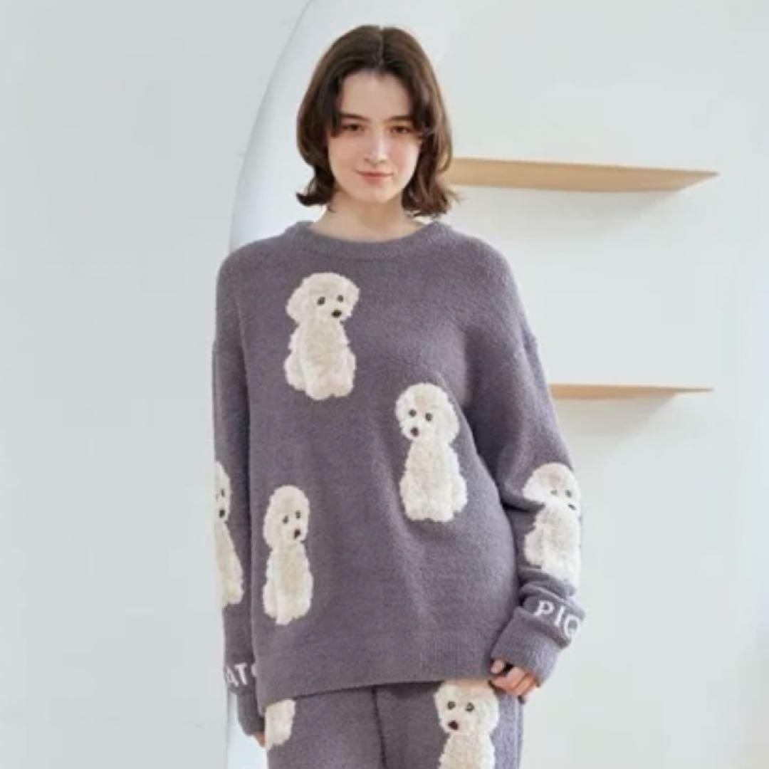 全新タグ付！ジェラートピケ【店舗限定】トイプードルジャガードプルオーバー