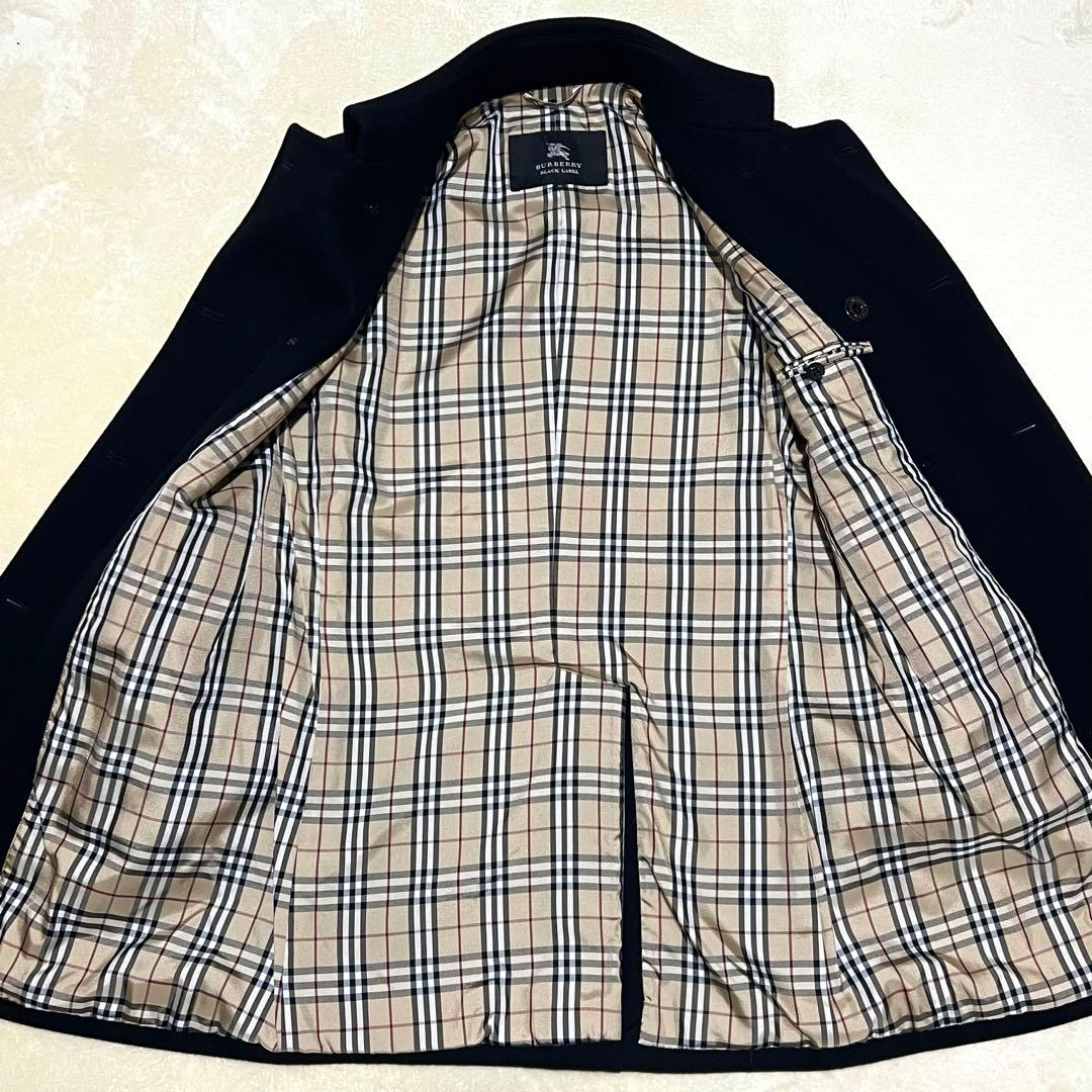 極美品✨バーバリーブラックレーベル チェスターコート アンゴラ混 ノバチェック