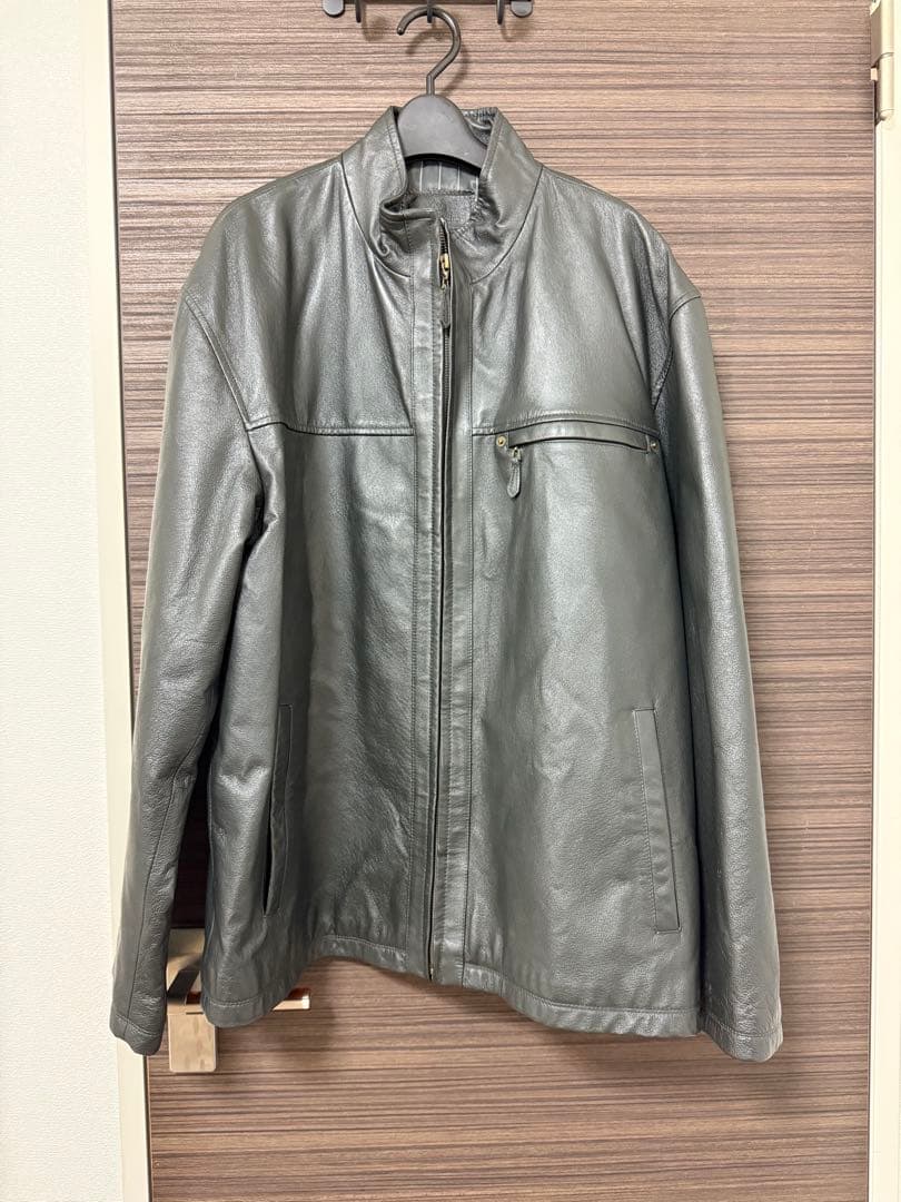 Dan Valentinoレザー シングルライダースジャケット　豚革