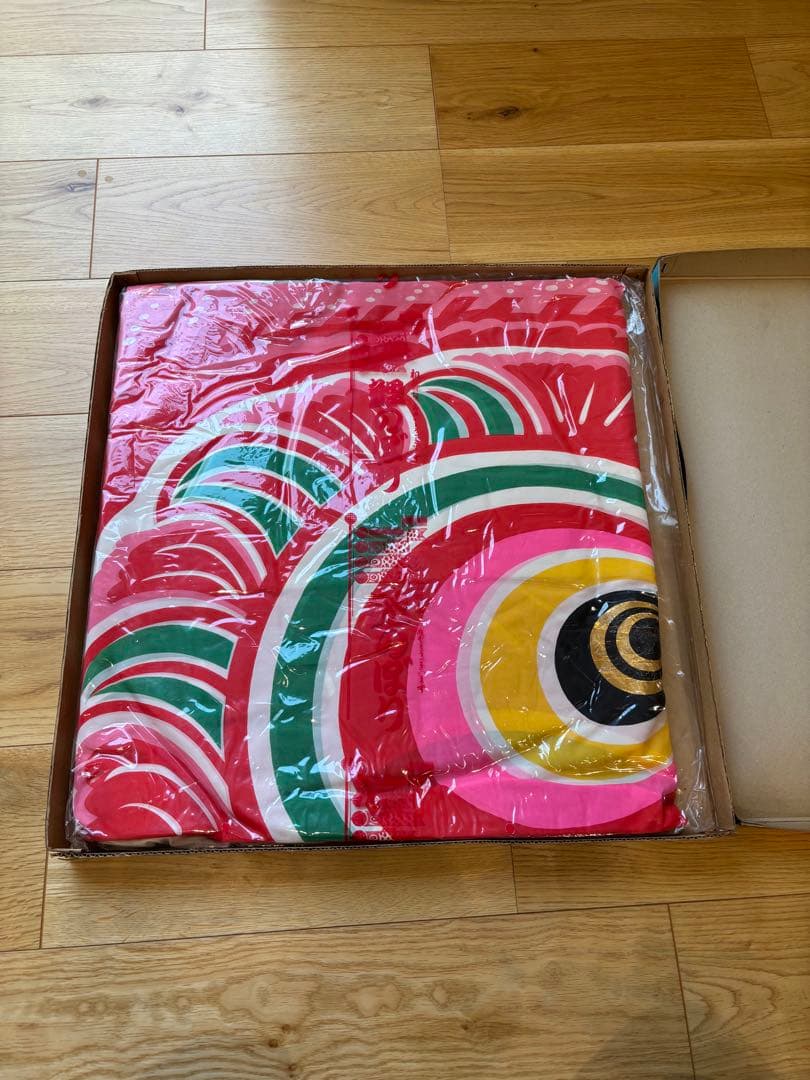 希少　鯉のぼり　赤8m　ユニチカナイロン　祝　日の出　鯉織　飛龍印