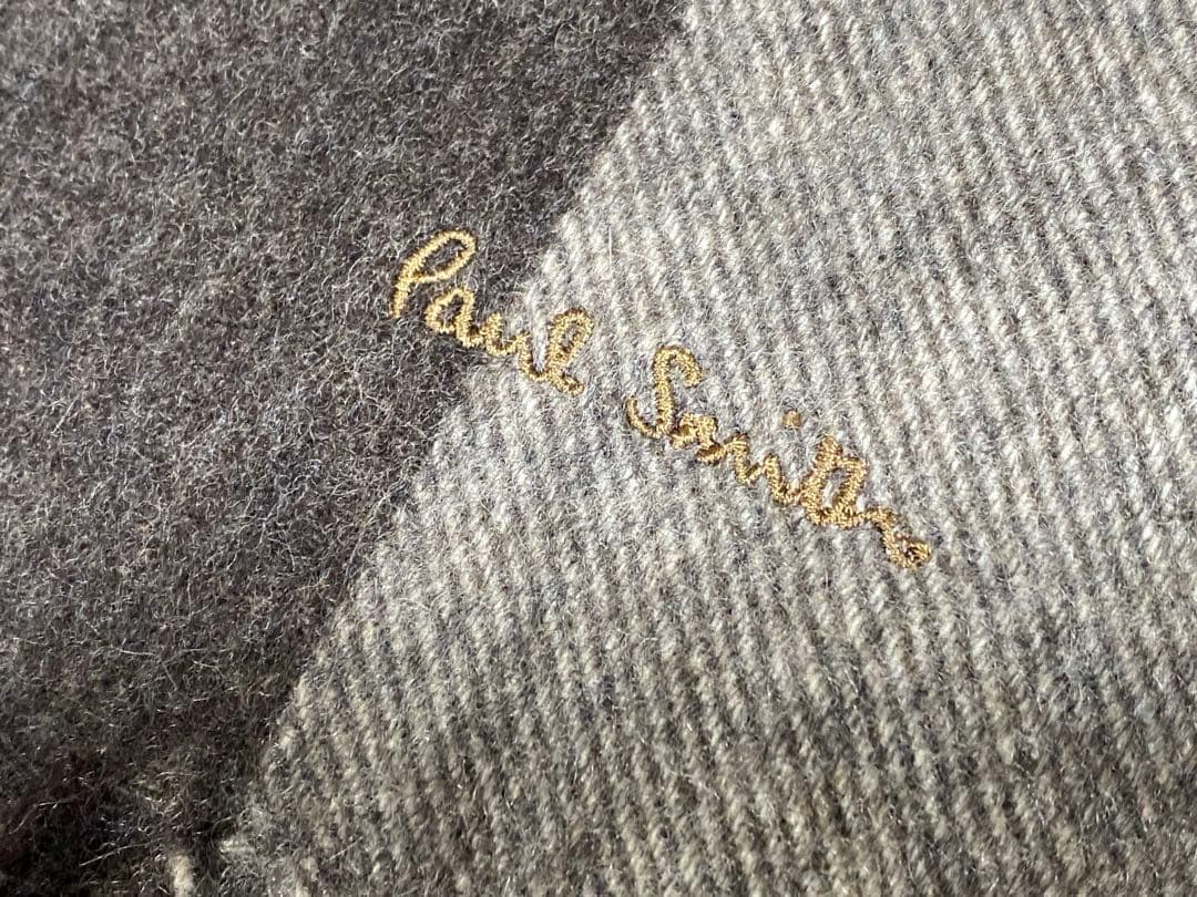 Paul Smith ブロックチェックカシミヤ100%マフラー