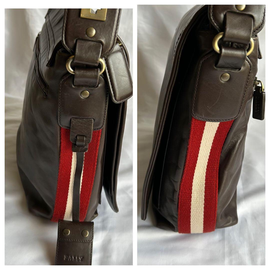 【美品】BALLY バリー ショルダーバッグ メッセンジャーバッグ ブラウン