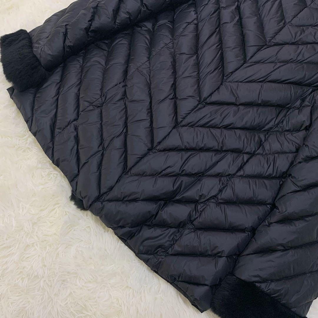 【未使用タグ付き】 最高級 レッキスラビット ファー ダウン ジャケット 黒