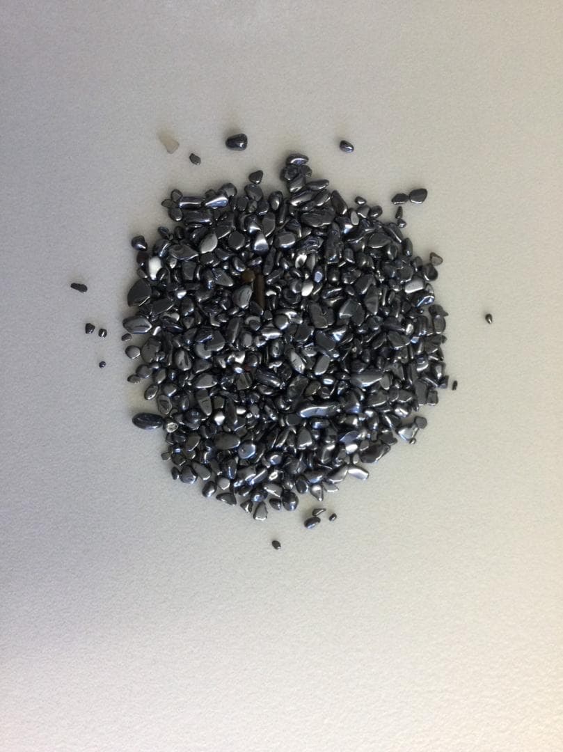 テラヘルツ鉱石を入れたアンクレット 長さ25cm ２本入り オレンジ色