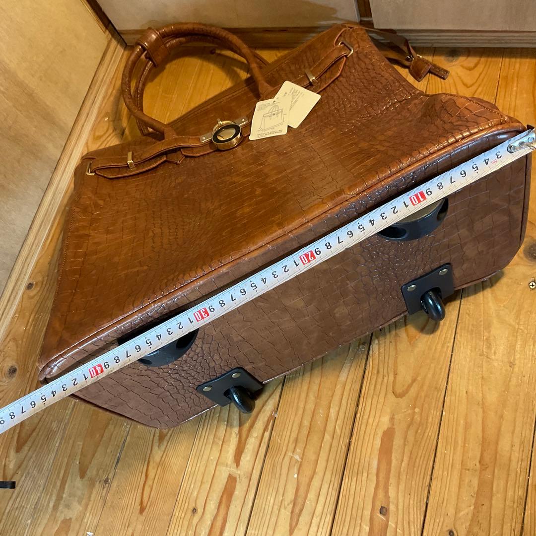 新品 未使用 COOCO クーコ キャリーカート キャリーバッグ クロコ 型押し